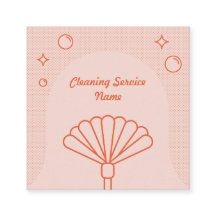 Clean Pink and Orange Cleaning Service Company