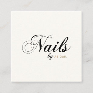 Carte De Visite Carré Clous Élégants Par "Nom" QR Code Social Media Ivor