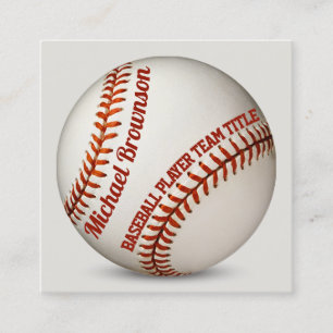 Carte De Visite Carré Coach Joueur École Sport BASEBALL