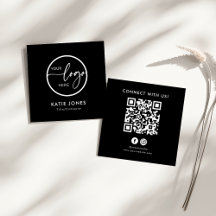 Code QR Black Logo personnalisé Connexion avec nou