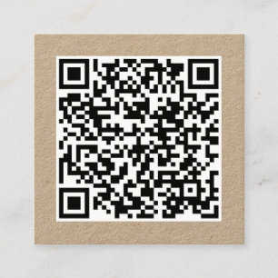 Carte De Visite Carré Code QR d'entreprise personnalisé Nom de longue du