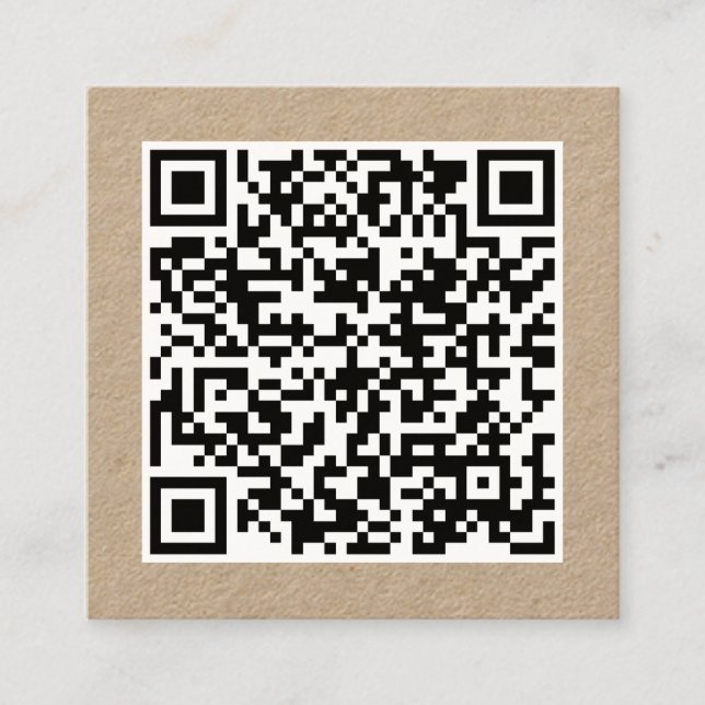 Carte De Visite Carré Code QR d'entreprise personnalisé Nom de longue du (Devant)