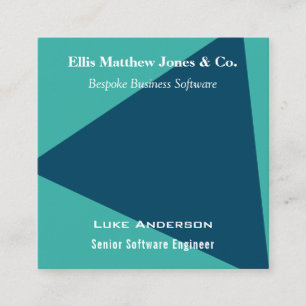 Carte De Visite Carré Code QR géométrique du développeur de logiciels pe