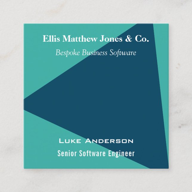 Carte De Visite Carré Code QR géométrique du développeur de logiciels pe (Devant)