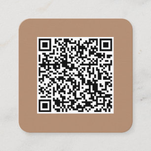 Carte De Visite Carré Code QR - Médias sociaux - Moderne-Simple-Profess