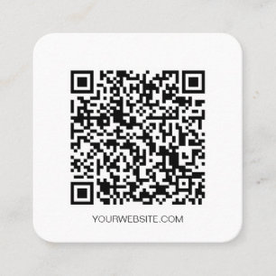 Carte De Visite Carré Code QR minimaliste professionnel médias sociaux