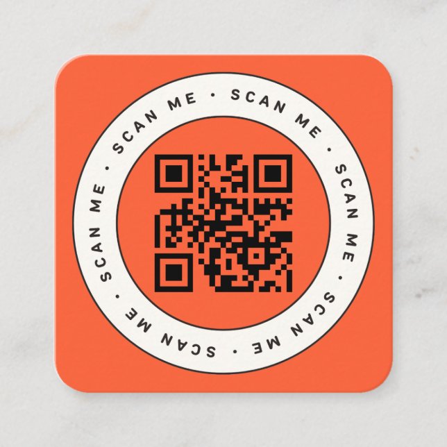 Carte De Visite Carré Code QR Personnalisé (Devant)