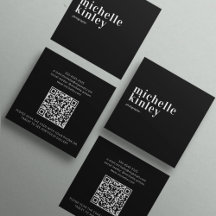 Code QR personnel simple minimaliste moderne noir