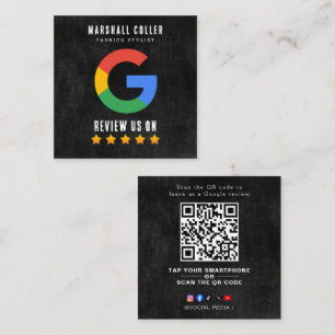 Carte De Visite Carré Code QR professionnel Avis Google