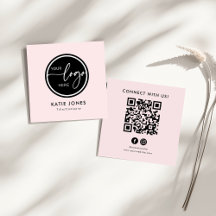 Code QR Rose Blanc Logo Personnalisé Connectez-vou
