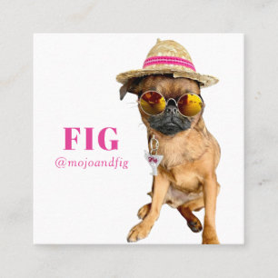 Carte De Visite Carré Code QR scannable Instagram Ajouter une photo et u
