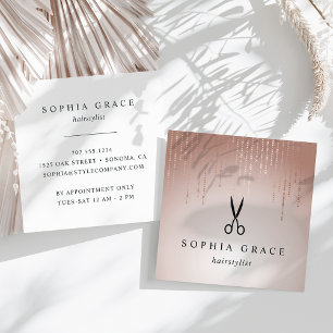 Carte De Visite Carré Coiffeur de pluie