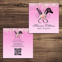 coiffeur styliste floral ciseau qr code rose parti