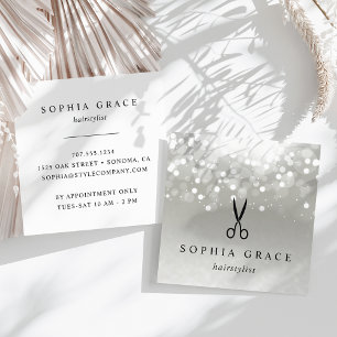 Carte De Visite Carré Coiffeuse Platinum