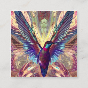 Carte De Visite Carré Colibri adorable du milieu du siècle