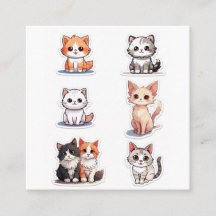 Collection de stickers Chibi Chatons Super Mignons