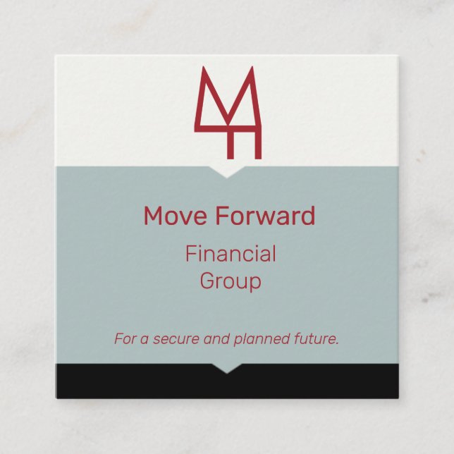 Carte De Visite Carré Colorbloc industriel (Devant)