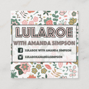 Carte De Visite Carré Commande à façon pour Amanda Simpson