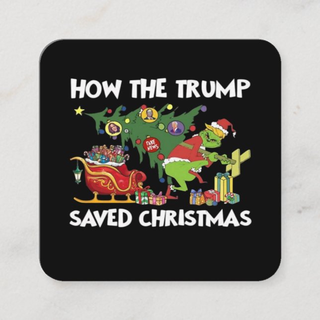 Carte De Visite Carré Comment Trump a sauvé Noël (Devant)