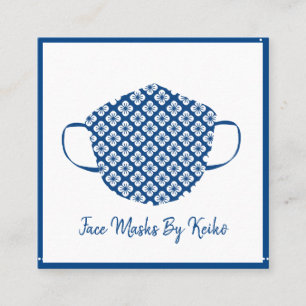 Carte De Visite Carré Concepteur de masques de couverture faciale élégan