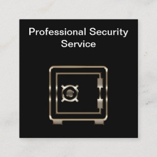 Carte De Visite Carré Conception de services de sécurité professionnels