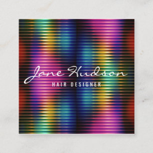 Carte De Visite Carré Conception élégante minimaliste colorée