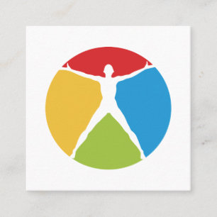 Carte De Visite Carré Conception moderne d'instructeur de forme physique