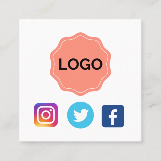 Carte De Visite Carré Concevez votre propre (Devant)