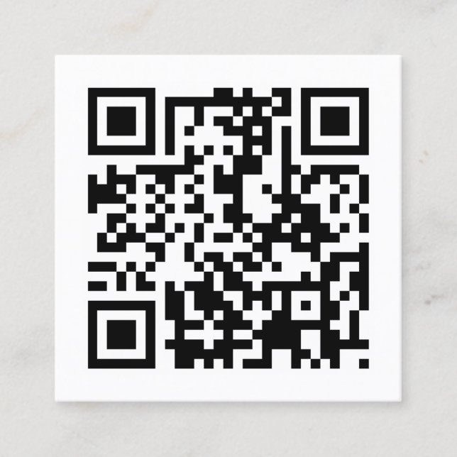 Carte De Visite Carré concevez votre propre code QR (Devant)