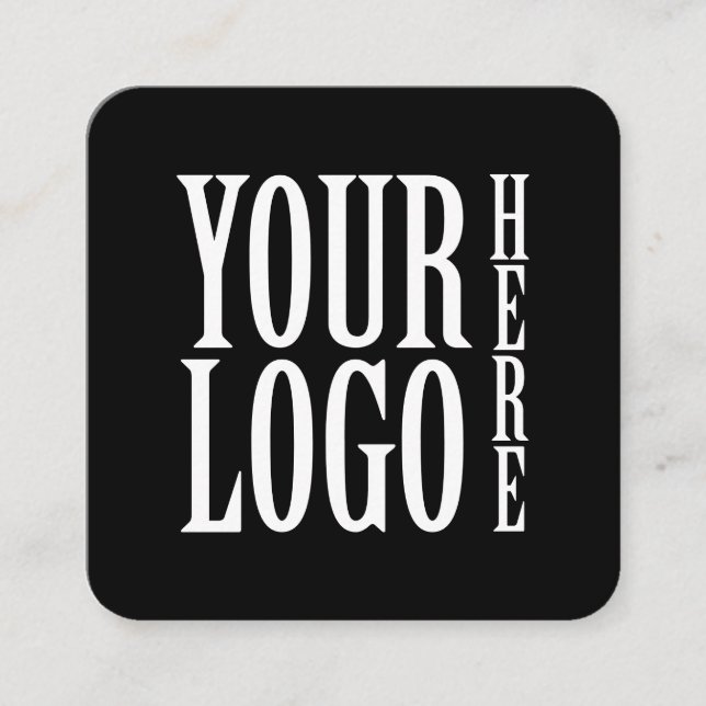 Carte De Visite Carré Connect with us Social Media QR Code Black Square (Devant)