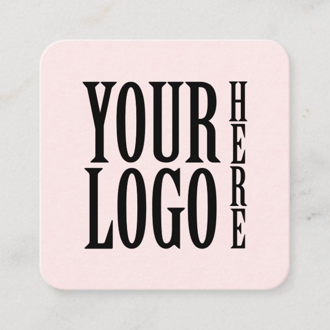 Carte De Visite Carré Connect with us Social Media QR Code Pink Square (Devant)