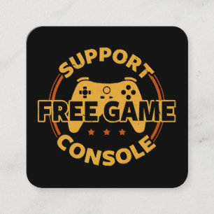 Carte De Visite Carré Console de jeu drôle de manifestation de jeu