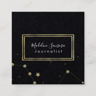 Carte De Visite Carré Constellation dorée minimaliste moderne