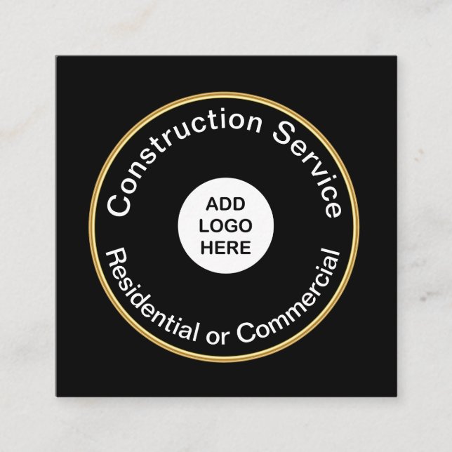 Carte De Visite Carré Construction moderne audacieuse (Devant)