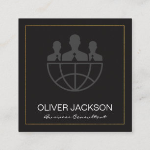 Carte De Visite Carré Consultant d'entreprise Entreprise