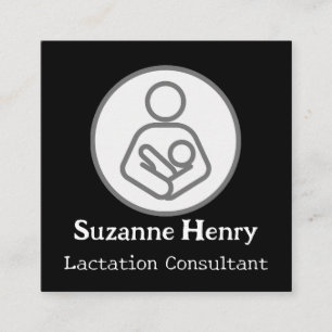 Carte De Visite Carré Consultant en lactation Allaitement Leche Baby