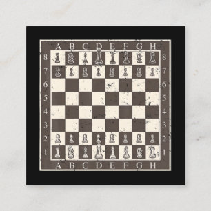 Carte De Visite Carré Cool Jeu d'échecs Halloween Costume drôle Lazy do-