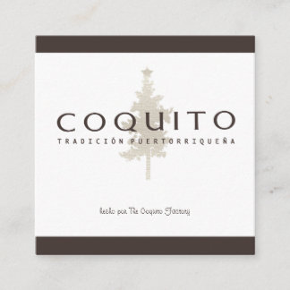 Carte De Visite Carré Coquito Tradition Portoricaine