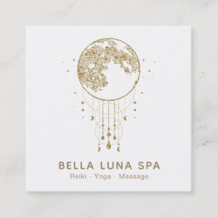 Carte De Visite Carré *~* Cosmos Moon Shaman Lunar Gold