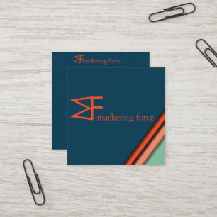 Carte De Visite Carré Couleurs contrastées Professionnel