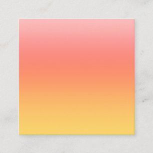 Carte De Visite Carré Couleurs simples - Jaune à Misty Pink ombre