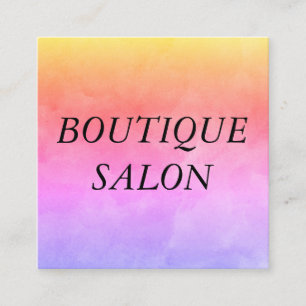 Carte De Visite Carré Couleurs vives de grand texte