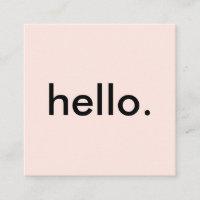 Coup rose minimaliste Hello