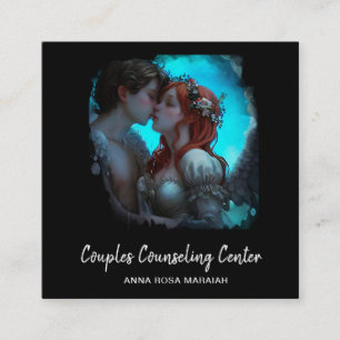 Carte De Visite Carré *~* Couple QR Angels Marital Counseling AP55