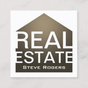 Carte De Visite Carré Couverture de cadre graphique à la maison de forme