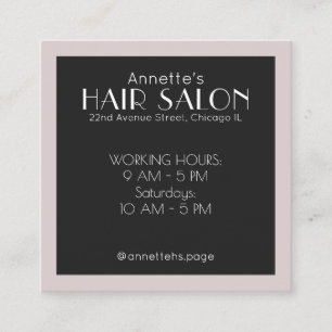 Carte De Visite Carré Couverture encadrée chique élégante