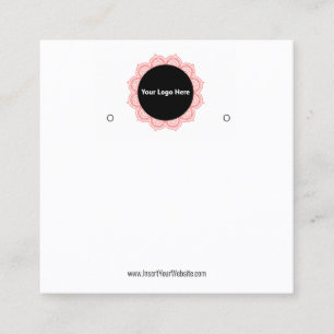 Carte De Visite Carré Creat Your Custom Logo Earring Display Card