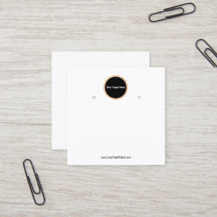 Carte De Visite Carré Creat Your Custom Logo Earring Display Card