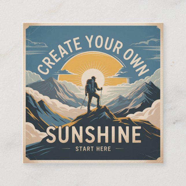 Carte De Visite Carré Create Your Own Sunshine (Devant)