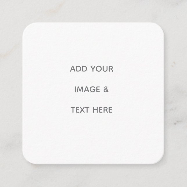 Carte De Visite Carré Create Your Own white  (Devant)